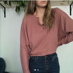 soft pink nordstrom button up top